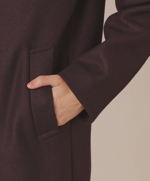 MACKINTOSH LONDON（マッキントッシュ ロンドン）の「【CHRYSTON/クリストン】ウールダブルクロスメルトンフーデットコート（その他アウター・レディース・ブラック/グレー系その他2/ワイン・38/40）」の10枚目の写真