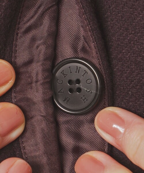 MACKINTOSH LONDON（マッキントッシュ ロンドン）の「【CHRYSTON/クリストン】ウールダブルクロスメルトンフーデットコート（その他アウター・レディース・ブラック/グレー系その他2/ワイン・38/40）」の11枚目の写真