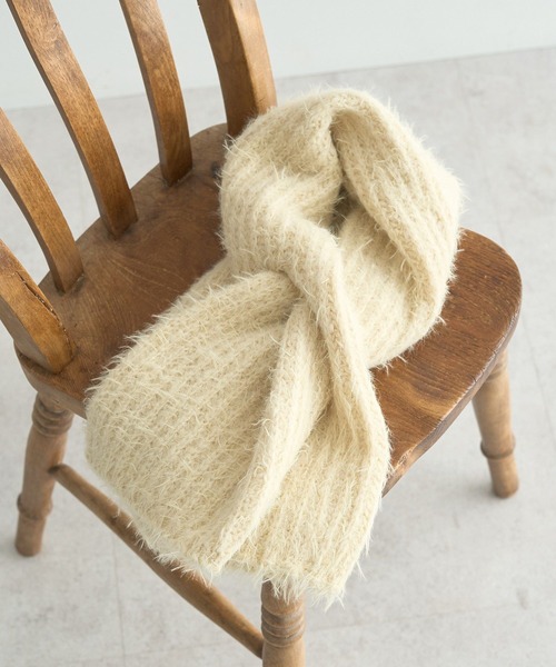 earth music&ecology(アースミュージックアンドエコロジー)の「カラーミックスシャギーマフラー(マフラー・レディース・モカ/クリーム/グレー・FREE)」の3枚目の写真