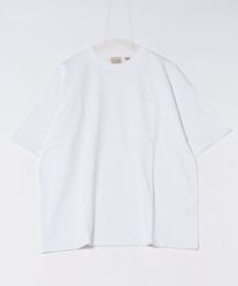 Goodwear（グッドウェア）の「USAコットン 吸水速乾・接触冷感 ポケット付き スーパービッグシルエット 5分袖 Tシャツ（Tシャツ/カットソー・レディース）」