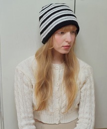 SANSeLF | 【SANSeLF】 カジュアルボーダーリブニットビーニー saa25a183(ニットキャップ/ビーニー)
