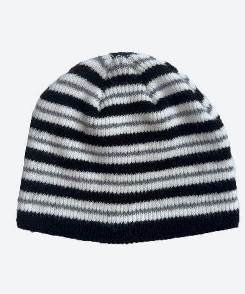 SANSeLF（サンセルフ）の「【SANSeLF】 カジュアルボーダーリブニットビーニー saa25a183（ニットキャップ/ビーニー・レディース・ブラウン/ブラック・FREE）」の6枚目の写真