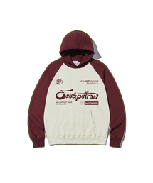 ESCAPEFROM（エスケープフロム）の「チャレンジシンボルプリントラグラン配色フードパーカー [3色]（パーカー）」