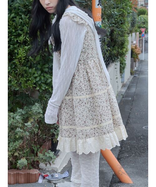 merry jenny（メリージェニー）の「petit flowerフレアミニワンピース（ワンピース・レディース・グリーン/ピンク/アイボリー・FREE）」の12枚目の写真