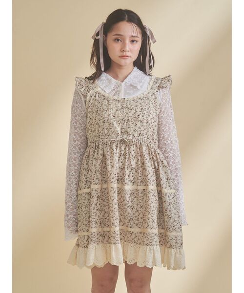 merry jenny（メリージェニー）の「petit flowerフレアミニワンピース（ワンピース・レディース・グリーン/ピンク/アイボリー・FREE）」の19枚目の写真