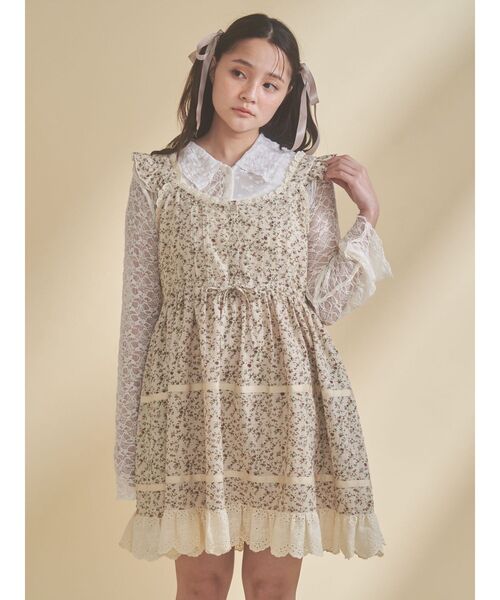 merry jenny（メリージェニー）の「petit flowerフレアミニワンピース（ワンピース・レディース・グリーン/ピンク/アイボリー・FREE）」の20枚目の写真