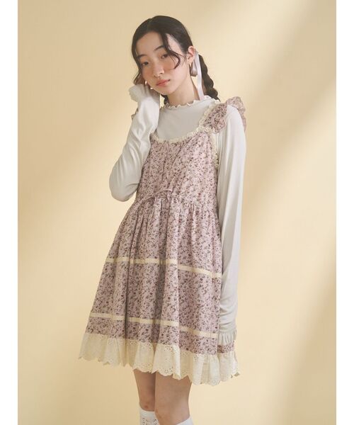 petit flowerフレアミニワンピース（ワンピース）｜merry jenny