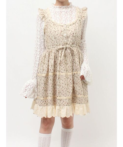 merry jenny（メリージェニー）の「petit flowerフレアミニワンピース（ワンピース・レディース・グリーン/ピンク/アイボリー・FREE）」の10枚目の写真