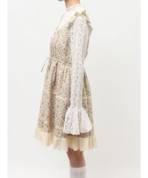 merry jenny（メリージェニー）の「petit flowerフレアミニワンピース（ワンピース・レディース・グリーン/ピンク/アイボリー・FREE）」の4枚目の写真