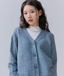 レディース ルーズフィット ボカシ カーディガン-CFRG4371C0B