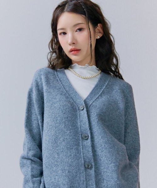 CHASECULT(チェイスカルト)の「レディース ルーズフィット ボカシ カーディガン-CFRG4371C0B(カーディガン/ボレロ・レディース・アッシュグレー・85/90)」の1枚目の写真