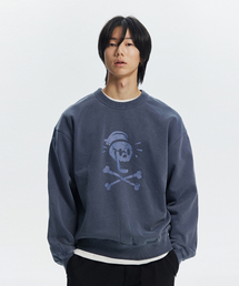 BLACK FLAG PIGMENT DYEING SWEATSHIRT _ NAVY
