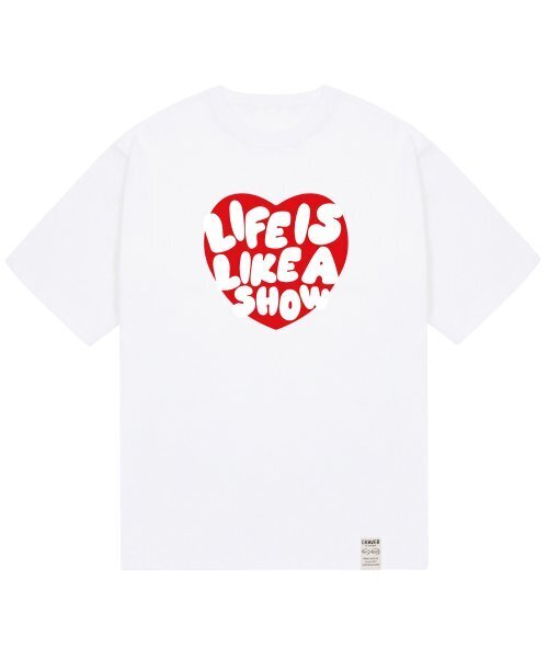 GRAVER（グレーバー）の「[ユニセックス]ライフラブハート半袖Tシャツ_ホワイト（Tシャツ/カットソー・レディース・ホワイト・SMALL/MEDIUM/LARGE/X-LARGE）」の4枚目の写真