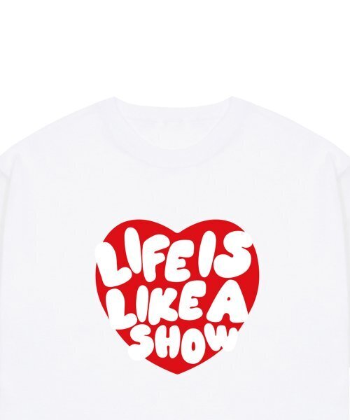 GRAVER（グレーバー）の「[ユニセックス]ライフラブハート半袖Tシャツ_ホワイト（Tシャツ/カットソー・レディース・ホワイト・SMALL/MEDIUM/LARGE/X-LARGE）」の5枚目の写真