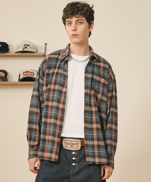 TAKEASY(テイクイージー)の「チェックシャツ(ディープブルー)(シャツ/ブラウス・メンズ・その他・LARGE/SMALL/MEDIUM)」の3枚目の写真