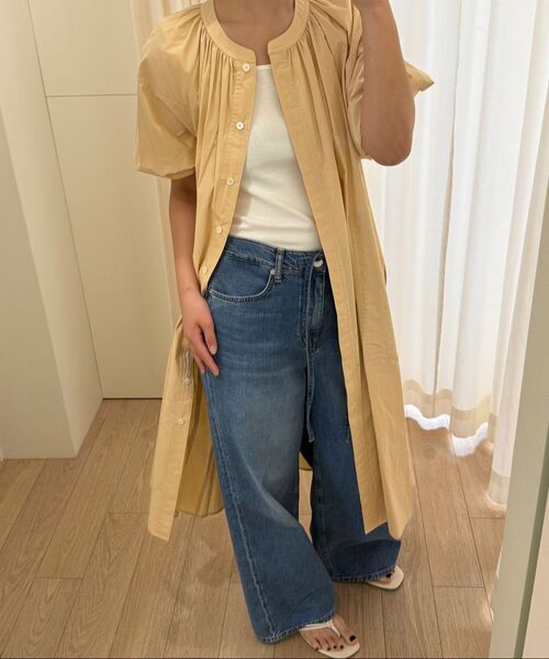 LINGSEOUL(リングソウル)の「voluminous shirring dress-beige(ワンピース・レディース・その他・FREE)」の5枚目の写真