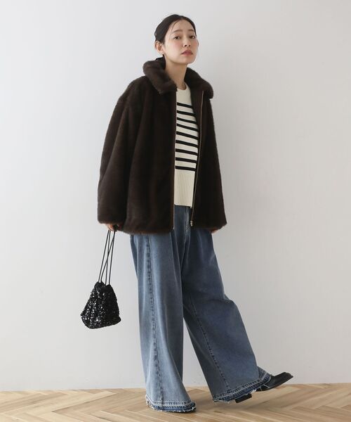 Green　Parks（グリーンパークス）の「OTO.HA.ベロアスパンコールショルダーバック（ショルダーバッグ・レディース・グレー/ブラック・FREE）」の6枚目の写真