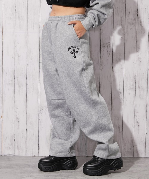 CRONOS パンツ スウェットパンツ size（S）希少（完売品‼️）特別価格 セール】《クロスロゴ×リラックスシルエット》裏起毛セットアップ対応