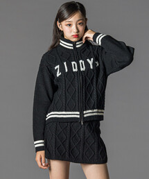 ZIDDY | ダブルジップスカパンニットセットアップ(130~160cm)(その他トップス)
