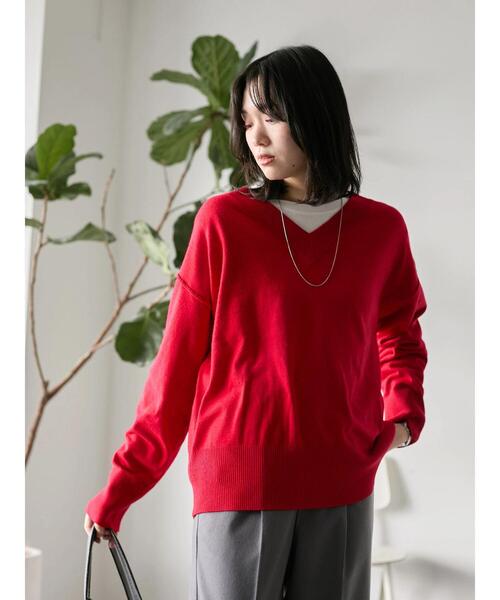 セール】◎Vネックニットプルオーバー（ニット/セーター）｜Samansa