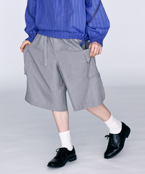 Kelen(ケレン)の「「KELEN / ケレン」ベルト付きデザインハーフパンツ(その他パンツ・レディース・グレー/ブラック/オートミール/ブラウン・S/M)」の14枚目の写真