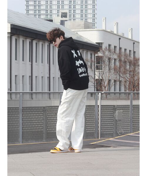 MASSNOUN(マスノウン)の「スマイルオーバーサイズヘビーフードパーカー MWZHD001-BK(パーカー・レディース・その他・LARGE/MEDIUM)」の19枚目の写真