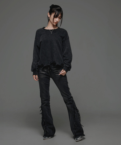 .KOM（ドットコム）の「『.KOM/ドットケーオーエム』デザインスエット【GC】（スウェット・レディース・グレー/ブラック/ピンク・FREE）」の9枚目の写真