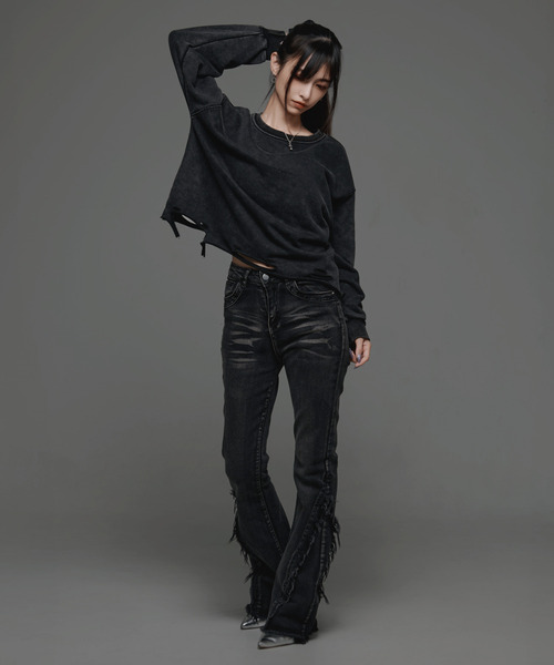 .KOM（ドットコム）の「『.KOM/ドットケーオーエム』デザインスエット【GC】（スウェット・レディース・グレー/ブラック/ピンク・FREE）」の10枚目の写真