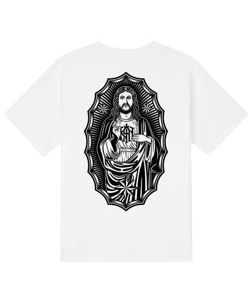 KAN6312(カン6312)の「KTW0192 エモン 半袖Tシャツ ホワイト(Tシャツ/カットソー・メンズ・その他・LARGE/MEDIUM/X-LARGE/SMALL)」の1枚目の写真