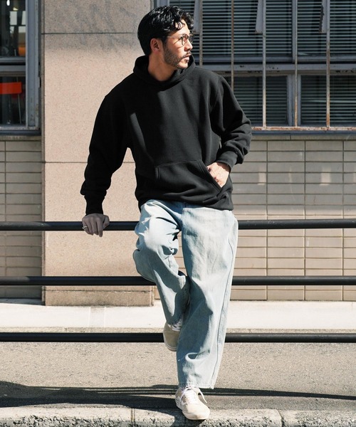 jiggys shop（ジギーズショップ）の「裏起毛 ヘビーウェイト ワイドフィット プルオーバーパーカー（パーカー・メンズ・ブラック/グレー/チャコールグレー/クリーム・MEDIUM/LARGE/X-LARGE）」の22枚目の写真