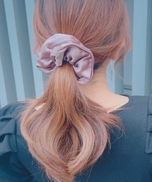 mul.（ムル）の「【456722】無地ビッグシュシュ/ヘアゴム(RZ)（シュシュ）」