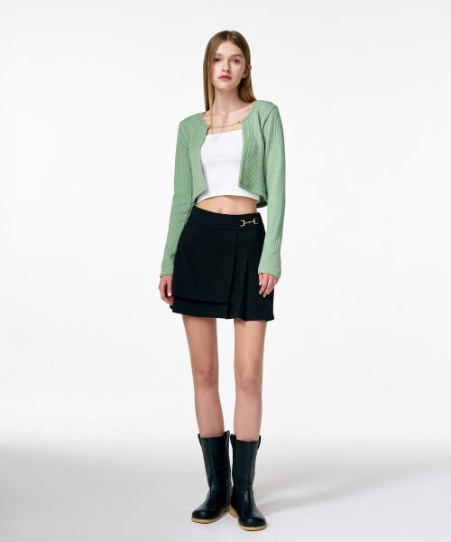 ETMON(エトモン)の「Pleats Chain Mini Skirt Black(スカート・レディース・その他・MEDIUM/SMALL)」の2枚目の写真