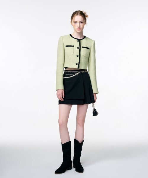 ETMON(エトモン)の「Pleats Chain Mini Skirt Black(スカート・レディース・その他・MEDIUM/SMALL)」の4枚目の写真