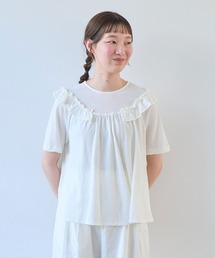 bulle de savon | 強撚 フリルTシャツ(Tシャツ/カットソー)