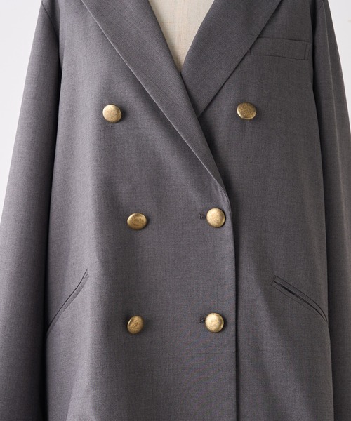 PUAL CE CIN（ピュアルセシン）の「【セットアップ対応】TRダブルデザインテーラードジャケット（テーラードジャケット・レディース・ネイビー/ブラック/グレー・FREE）」の20枚目の写真