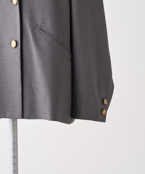 PUAL CE CIN（ピュアルセシン）の「【セットアップ対応】TRダブルデザインテーラードジャケット（テーラードジャケット・レディース・ネイビー/ブラック/グレー・FREE）」の22枚目の写真