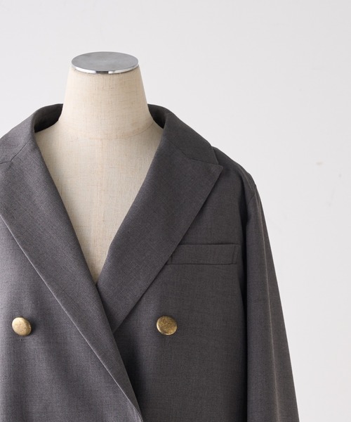PUAL CE CIN（ピュアルセシン）の「【セットアップ対応】TRダブルデザインテーラードジャケット（テーラードジャケット・レディース・ネイビー/ブラック/グレー・FREE）」の19枚目の写真