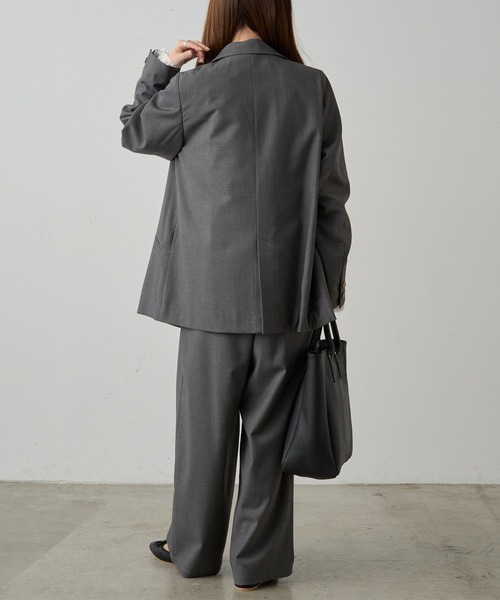 PUAL CE CIN（ピュアルセシン）の「【セットアップ対応】TRダブルデザインテーラードジャケット（テーラードジャケット・レディース・ネイビー/ブラック/グレー・FREE）」の8枚目の写真