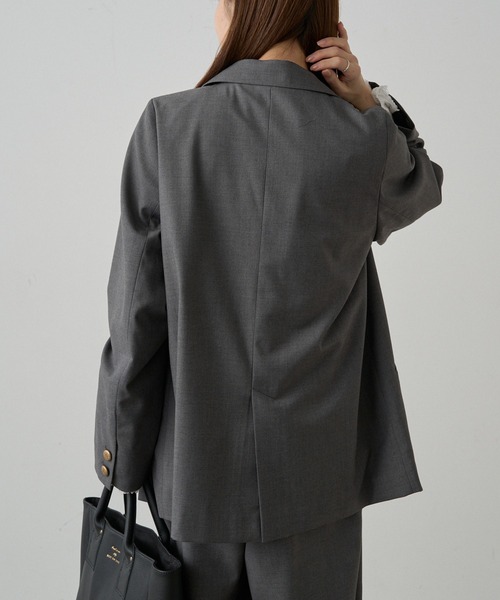 PUAL CE CIN（ピュアルセシン）の「【セットアップ対応】TRダブルデザインテーラードジャケット（テーラードジャケット・レディース・ネイビー/ブラック/グレー・FREE）」の6枚目の写真