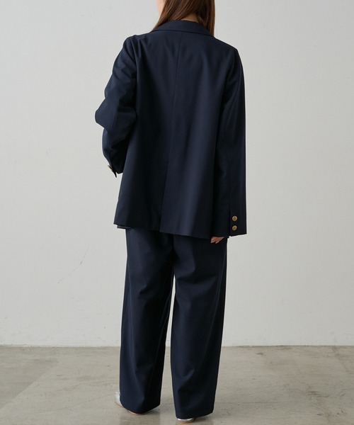 PUAL CE CIN（ピュアルセシン）の「【セットアップ対応】TRダブルデザインテーラードジャケット（テーラードジャケット・レディース・ネイビー/ブラック/グレー・FREE）」の10枚目の写真