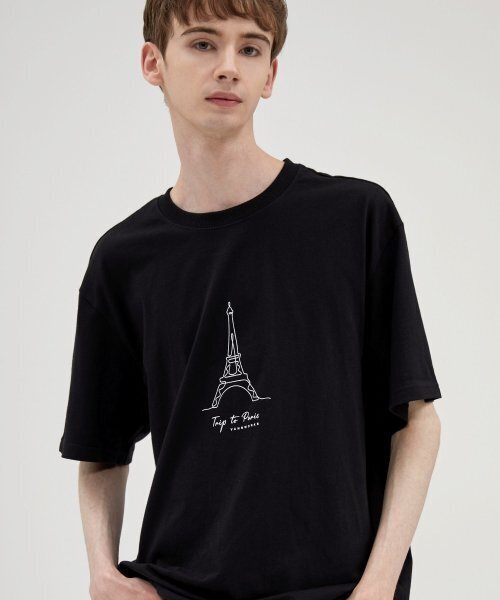 VANNWORKS(バンワークス)の「Trip to Paris オーバーサイズ 半袖Tシャツ (VNCTS208) ブラック(Tシャツ/カットソー・レディース・その他・LARGE/MEDIUM/X-LARGE)」の1枚目の写真