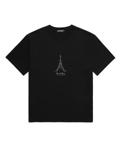 VANNWORKS(バンワークス)の「Trip to Paris オーバーサイズ 半袖Tシャツ (VNCTS208) ブラック(Tシャツ/カットソー・レディース・その他・LARGE/MEDIUM/X-LARGE)」の2枚目の写真