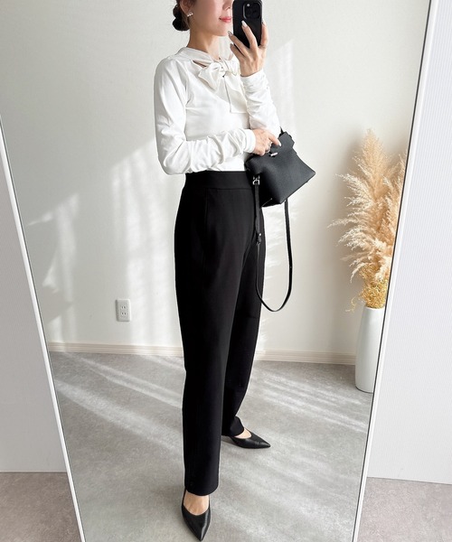 &. NOSTALGIA(アンドドットノスタルジア)の「【ZOZO限定】カットリボンプルオーバー(Tシャツ/カットソー・レディース・ホワイト/ブラック・M)」の14枚目の写真