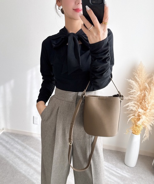 &. NOSTALGIA(アンドドットノスタルジア)の「【ZOZO限定】カットリボンプルオーバー(Tシャツ/カットソー・レディース・ホワイト/ブラック・M)」の9枚目の写真