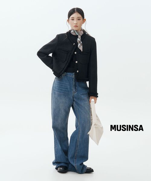 DEHEVE（デヘヴェ）の「Fringe Trimming Tweed Jacket [Black]（その他アウター・レディース・ブラック・MEDIUM/SMALL）」の15枚目の写真