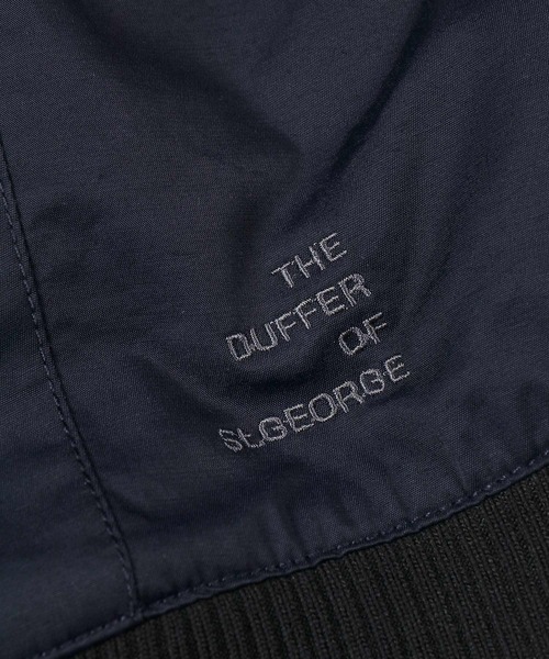 The DUFFER of ST.GEORGE（ザダファーオブセントジョージ）の「N/C PUDDING MA-1 JACKET：コットンナイロン 中綿入り MA-1ジャケット（MA-1・メンズ・ブラック/ネイビー・SMALL/MEDIUM/LARGE/X-LARGE）」の18枚目の写真