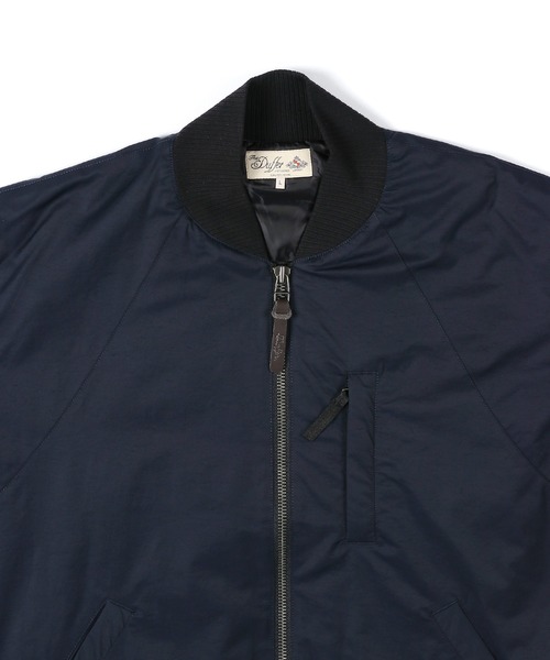 The DUFFER of ST.GEORGE（ザダファーオブセントジョージ）の「N/C PUDDING MA-1 JACKET：コットンナイロン 中綿入り MA-1ジャケット（MA-1・メンズ・ブラック/ネイビー・SMALL/MEDIUM/LARGE/X-LARGE）」の14枚目の写真