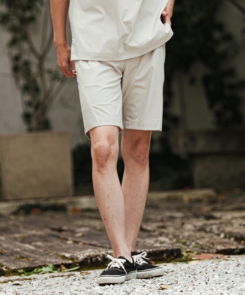 CALL&RESPONSE(コールアンドレスポンス)の「mp14414- 切り替えハーフパンツ-NOBIRU P(262-1551-02)(その他パンツ・メンズ・グレイッシュベージュ/ブラック・4/2)」の3枚目の写真