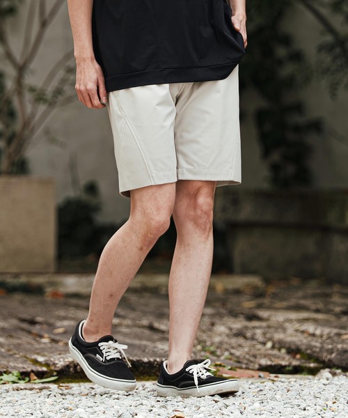 CALL&RESPONSE(コールアンドレスポンス)の「mp14414- 切り替えハーフパンツ-NOBIRU P(262-1551-02)(その他パンツ・メンズ・グレイッシュベージュ/ブラック・4/2)」の5枚目の写真