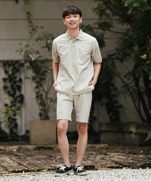 CALL&RESPONSE(コールアンドレスポンス)の「mp14414- 切り替えハーフパンツ-NOBIRU P(262-1551-02)(その他パンツ・メンズ・グレイッシュベージュ/ブラック・4/2)」の8枚目の写真
